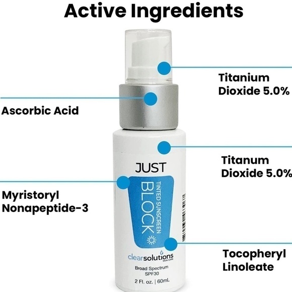 𝅺⭐️CLEAR Solutions Skin Care Just Block, Tinted Sunscreen, with SPF 30⭐️ - Picture 3 of 7